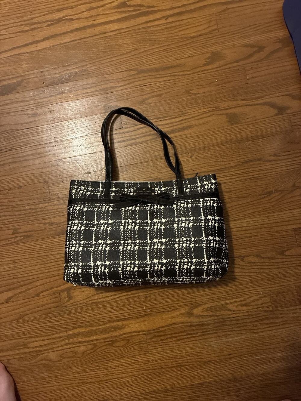 Kate Spade shoulder tote bag black white red Womens Dividers